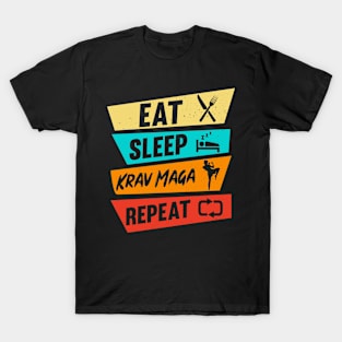 Krav Maga Martial Arts Eat Sleep Krav Maga Repeat T-Shirt